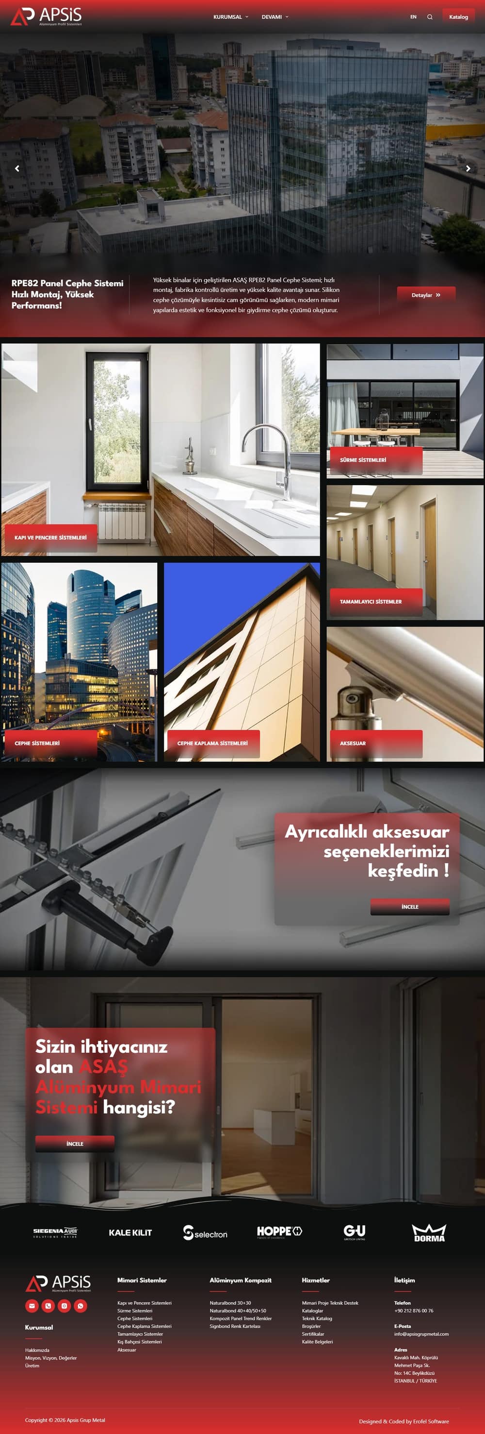 Apsis Grup Metal web sitesi