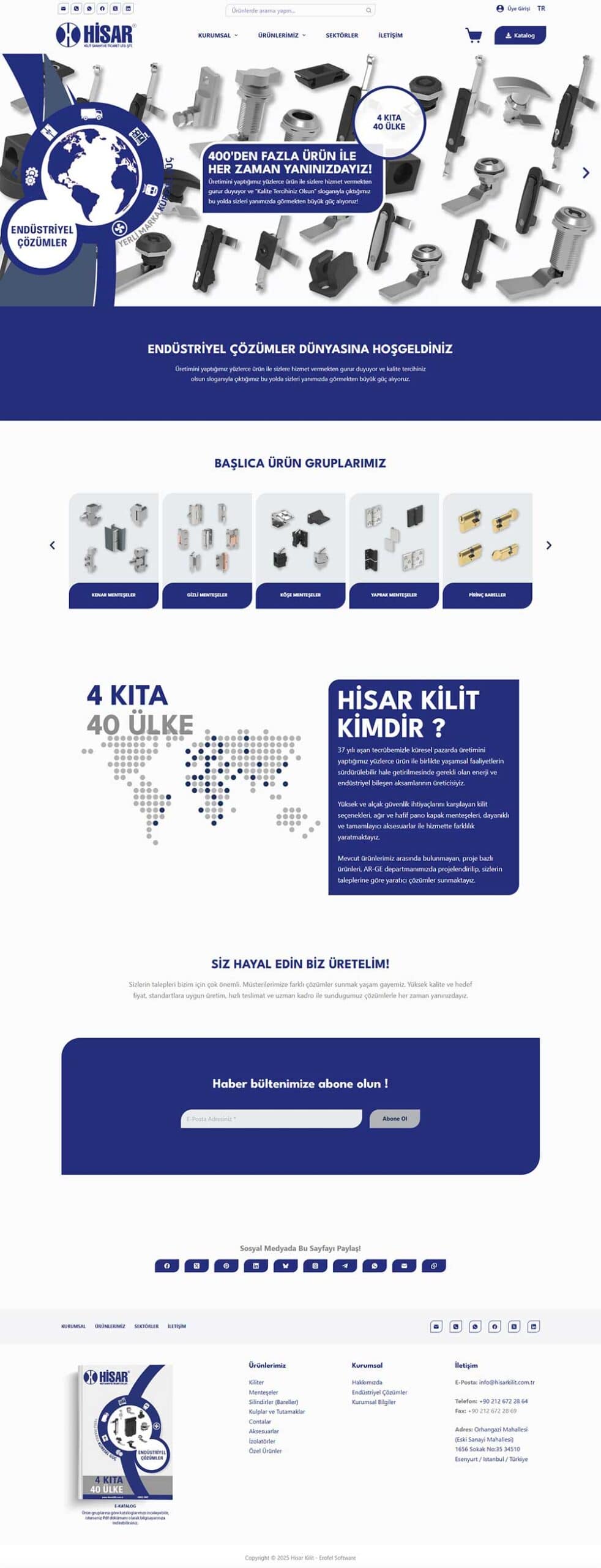 Hisar Kilit web sitesi