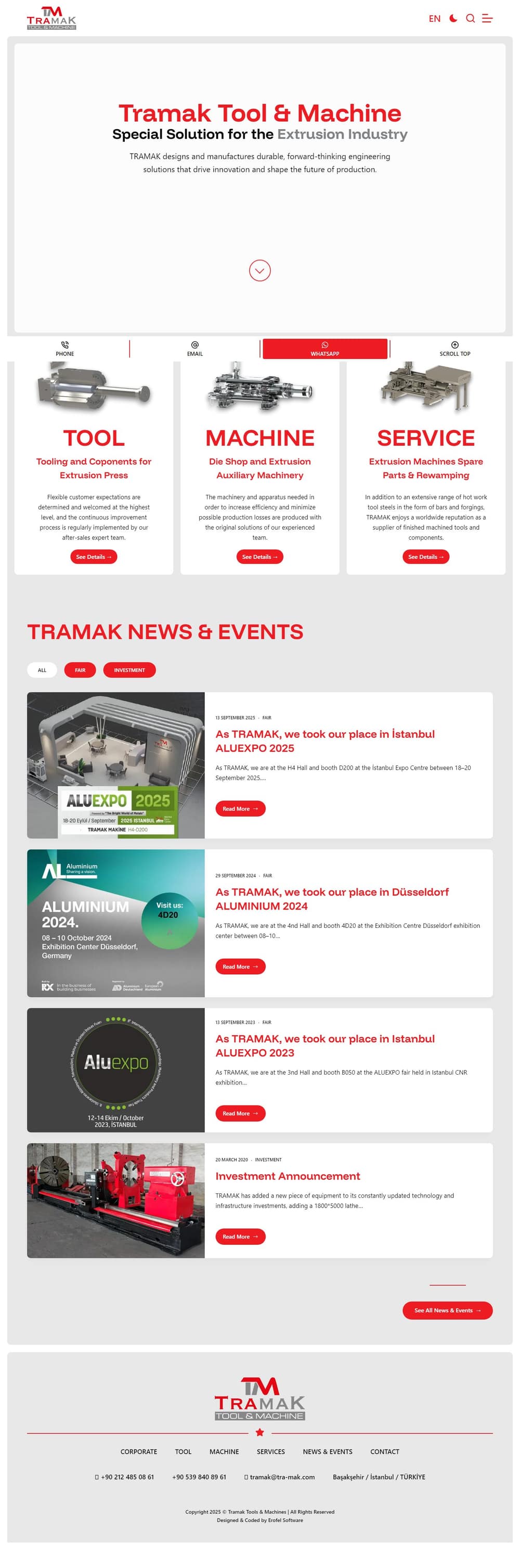 Tra-Mak web sitesi